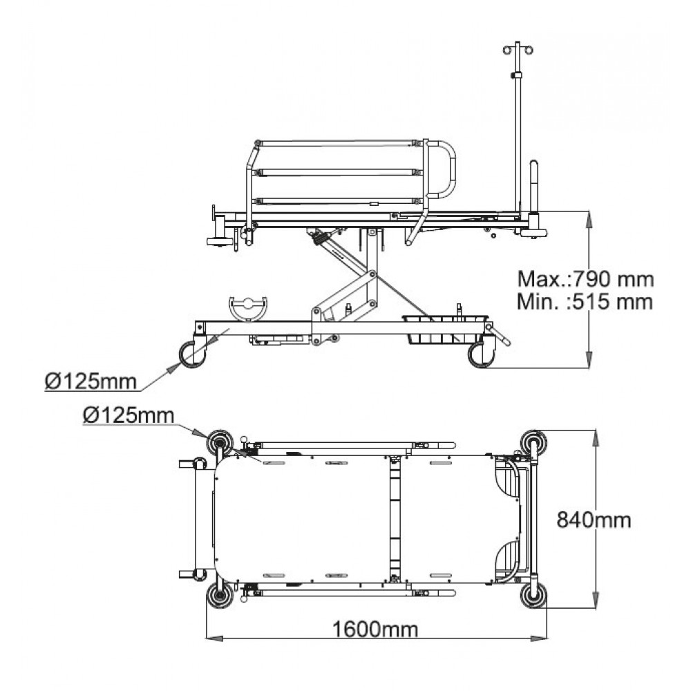 Pediatric Patient Transport Stretcher