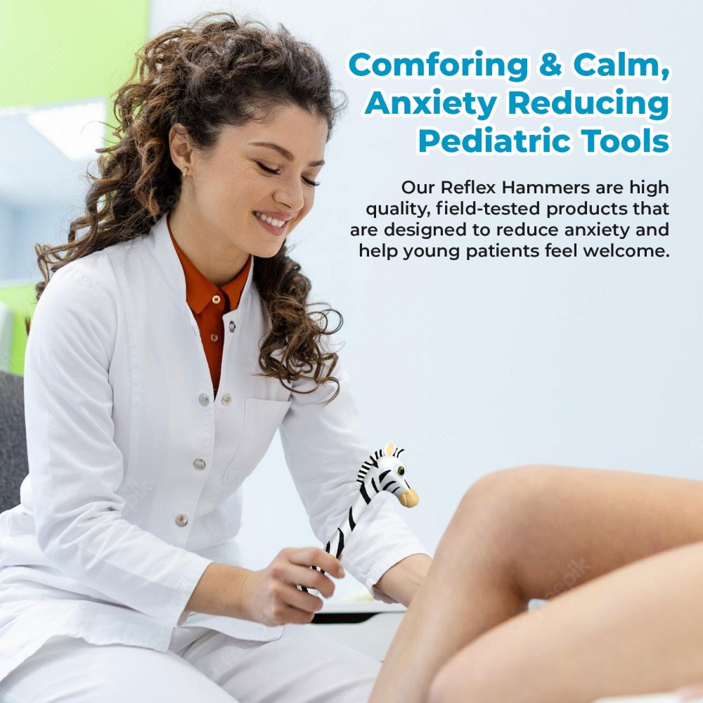 Pediatric Reflex Hammer - Zebra 